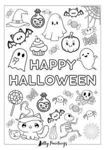 Cute Halloween Coloring Pages - 38 Easy and Free Printables