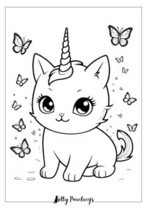28 Kitty Unicorn Coloring Pages - The Cutest Unicorn Cat Sheets