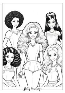 26 Black Barbie Coloring Pages - Free Sheets for Kids and Adults