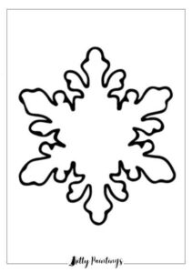 Snowflake Coloring Pages - Detailed and Outline Template (Free)